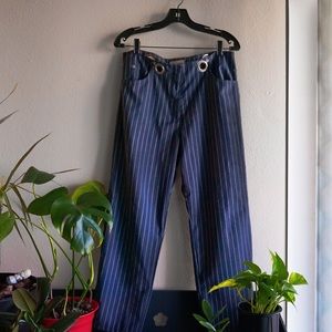 MIAOU • PINSTRIPE HIGH WAISTED PANTS